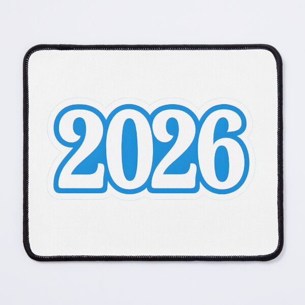 Item preview, Blue Outline 2026 New Year Sticker designed and sold by SassyArtistry.