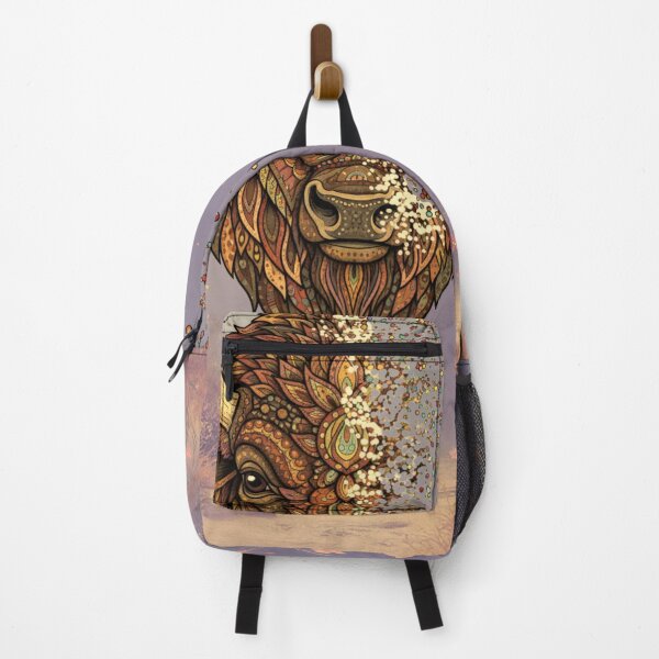 Item preview, Mandala Bison – Intricate Wildlife Dot Art Design designed and sold by DotsNSoul.