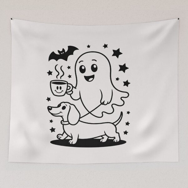 Item preview, Dachshund Ghost Halloween Spooky Season Weenie Dog designed and sold by ControlCenter.