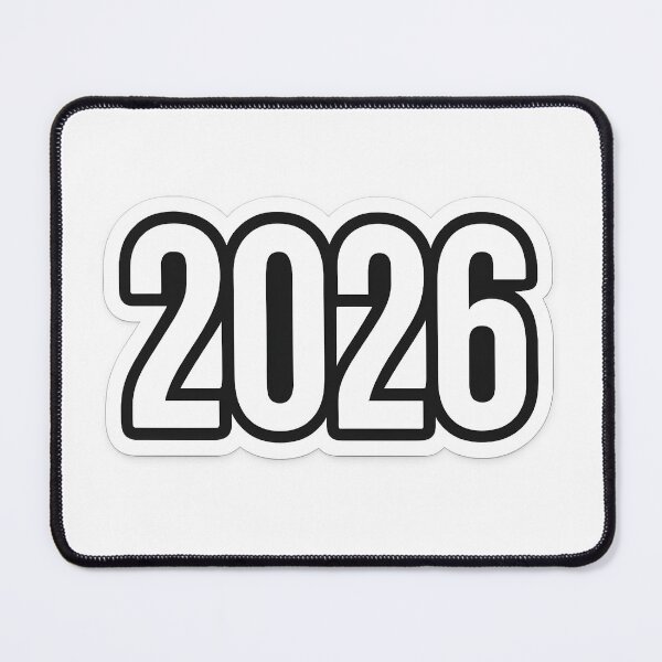 Item preview, Black and White 2026 New Year Sticker designed and sold by SassyArtistry.