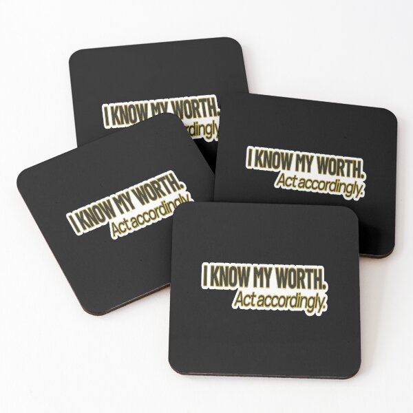 Item preview, High Value Humor – I Know My Worth (Act Accordingly) – Gift for Confident Women – Modern Typography • Bold Statement Art designed and sold by JacobKAurumhead.
