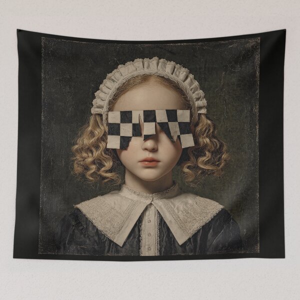 Item preview, Victorian Doll with Checkerboard Blindfold designed and sold by Shannon Hilson.