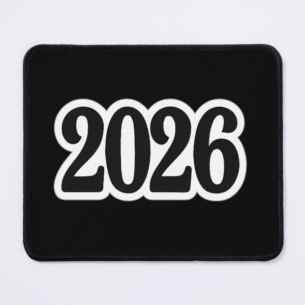 Item preview, Black 2026 New Year Sticker with White Outline designed and sold by SassyArtistry.