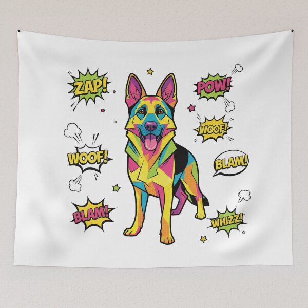 Item preview, Pastor Alemán Pop Art ZAP designed and sold by bsbd-action.