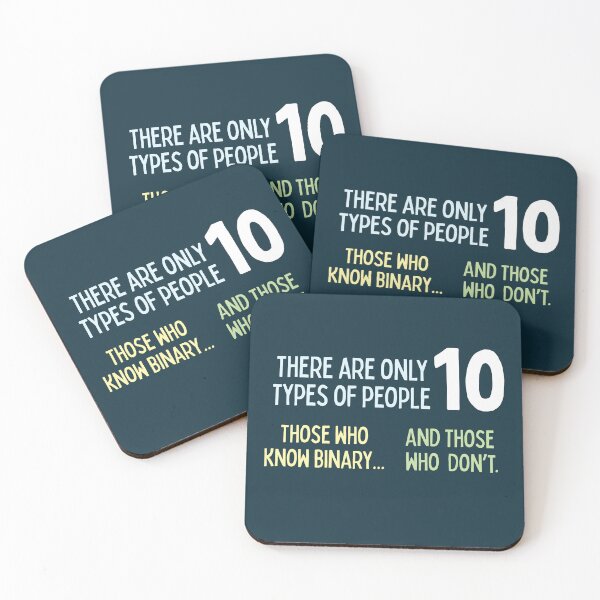 Item preview, 10 Types of People Binary Joke for Coders and Nerds designed and sold by shminoa.