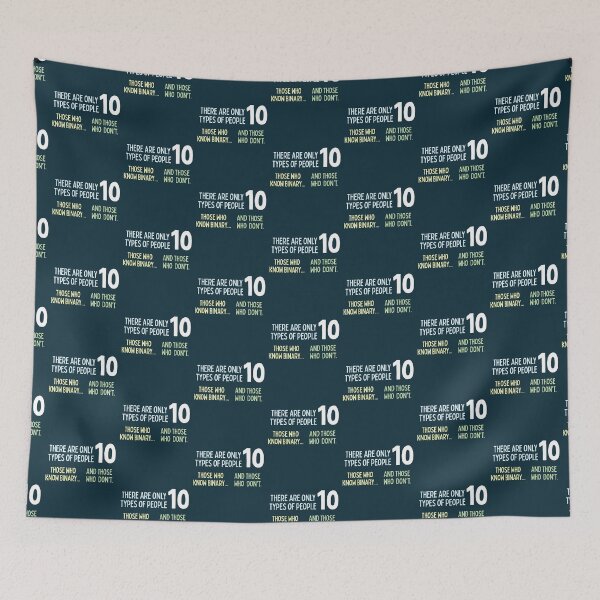 Item preview, 10 Types of People Binary Joke for Coders and Nerds designed and sold by shminoa.