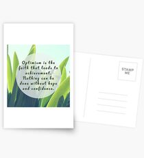Leaves Quotation (Helen Keller #1) Postcards