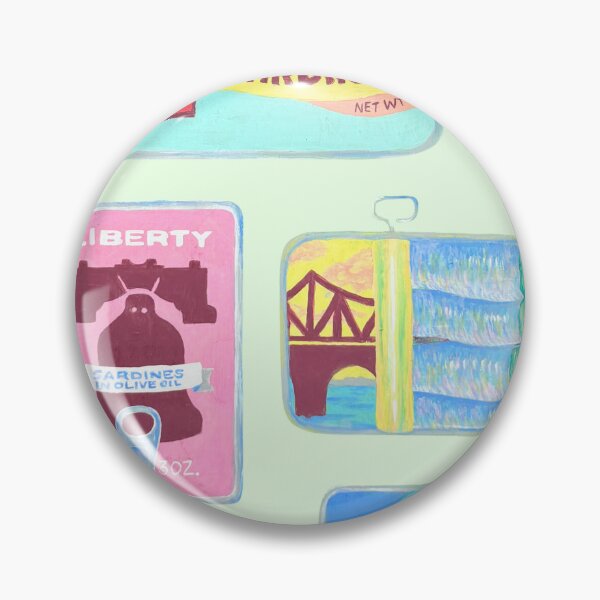 Item preview, Philadelphia Sardine Tin Fish Gouache Painting designed and sold by buccibecca.