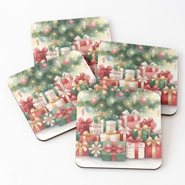 Item preview, Stack of Holiday Gifts Beneath a Decorated Christmas Tree designed and sold by homydesign.