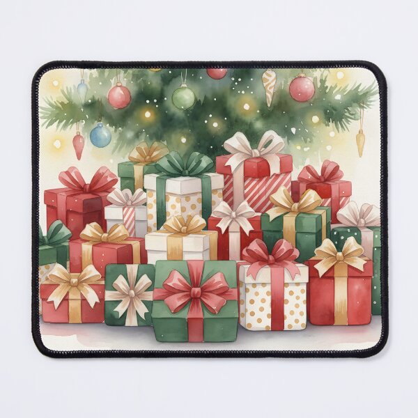 Item preview, Stack of Holiday Gifts Beneath a Decorated Christmas Tree designed and sold by homydesign.