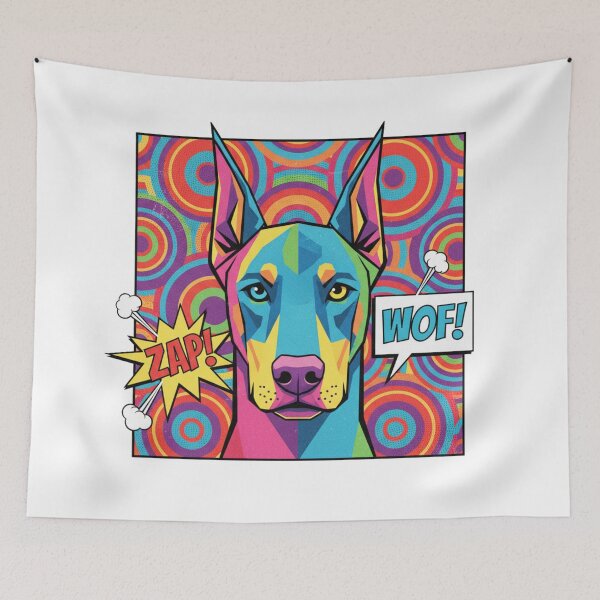 Item preview, Doberman Pop Art Círculos ZAP designed and sold by bsbd-action.