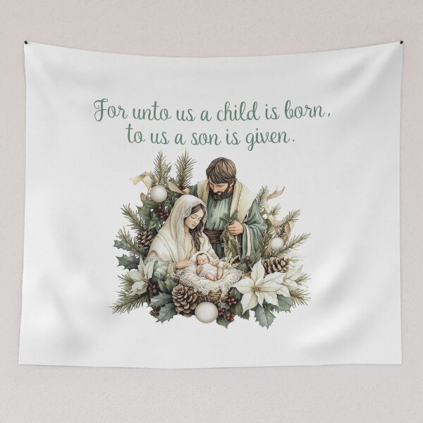 Item preview, For Unto Us A Child Is Born designed and sold by Jenn Graham.