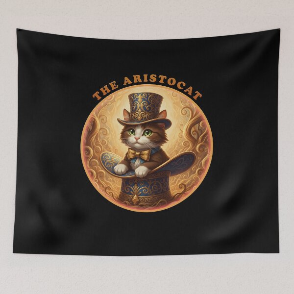 Item preview, Whimsical Cat Gift with Gold Baroque Patterns designed and sold by Atouke.
