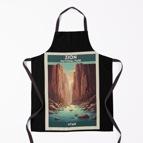 Item preview, Zion National Park Vintage Scene designed and sold by SktchnStichART.