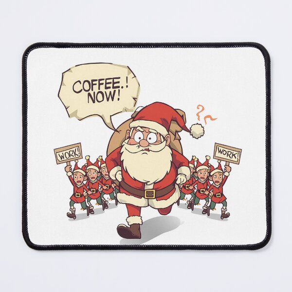 Item preview, Coffee Now Funny Santa Work Humor Christmas Gift designed and sold by LoliDesignShop.