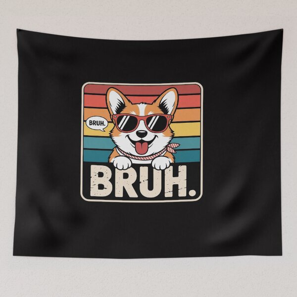 Item preview, Bruh  80s Dog Sunglasses BRUH Bruh Corgi designed and sold by OlafLica.