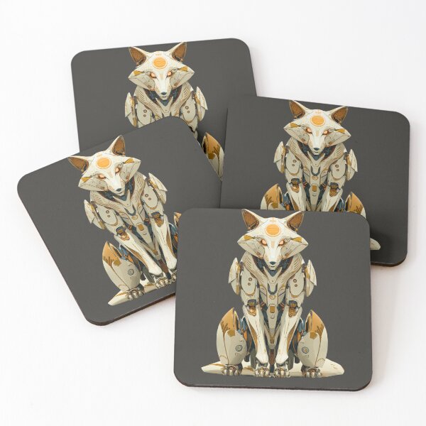 Item preview, Ornate Cyber-Fox Sentinel designed and sold by MYTHIC PEEL STICKERS.