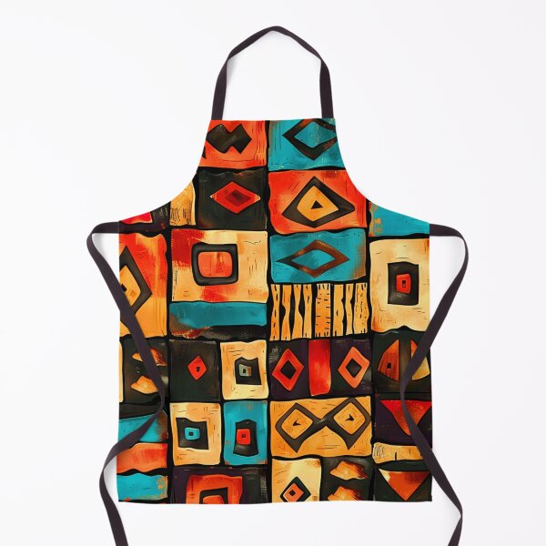 Item preview, African Art Red, Yellow, And Aqua Designs Pattern designed and sold by DEC02.