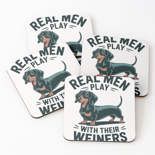Item preview, Real Men Play With Their Weiners Dachshund Dog designed and sold by OlafLica.