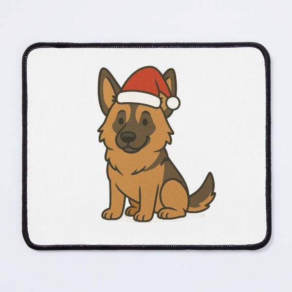 Item preview, Christmas German Shepard Wearing Santa Hat designed and sold by Bjammer.