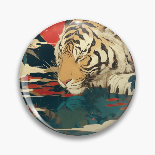 Item preview, Kawaii Japanese painting Tiger 5 designed and sold by ukitsuki.