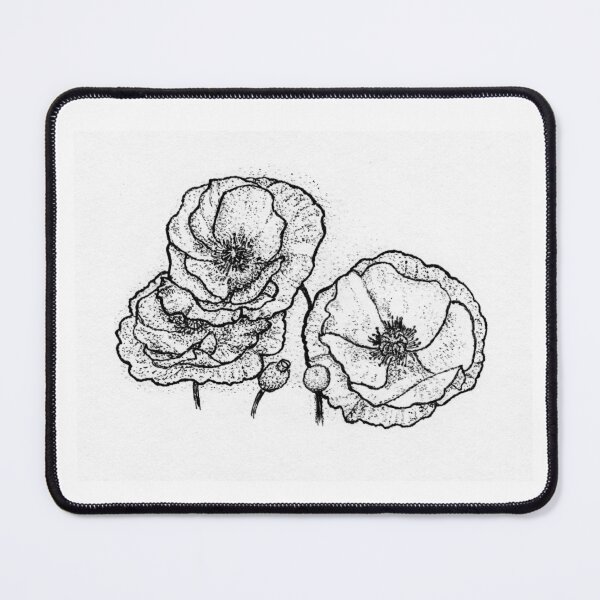 Item preview, Delicate Poppies in Ink: Stippling Botanical Art designed and sold by wbhny.