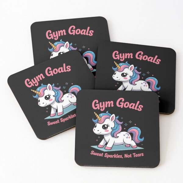 Item preview, Gym Goals Sweat Sparkles Not Tears Unicorn Fitness Workout designed and sold by ShelFisher.