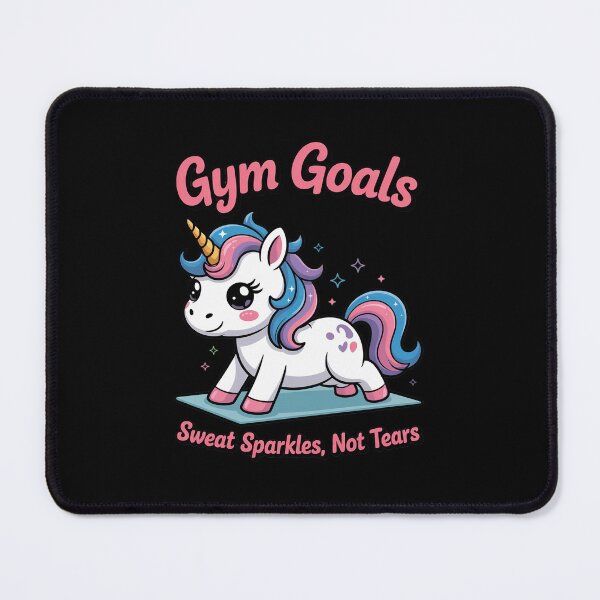 Item preview, Gym Goals Sweat Sparkles Not Tears Unicorn Fitness Workout designed and sold by ShelFisher.