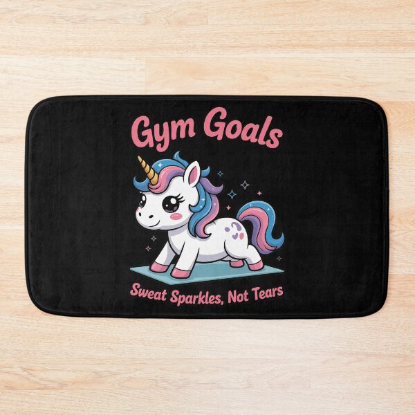Item preview, Gym Goals Sweat Sparkles Not Tears Unicorn Fitness Workout designed and sold by ShelFisher.