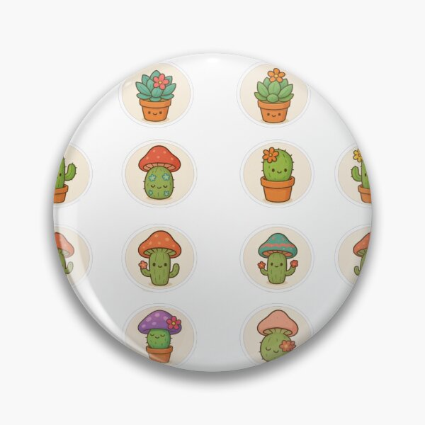 Item preview, Deserticos Mushroom Cactus Setalinos de Setalia designed and sold by TexturaPura.
