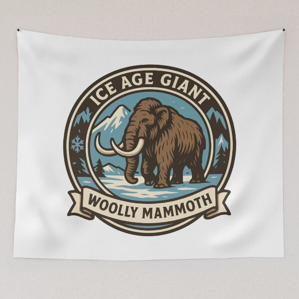 Item preview, Ice Age Giant Woolly Mammoth Prehistoric Animal Design designed and sold by WildlifeInc.