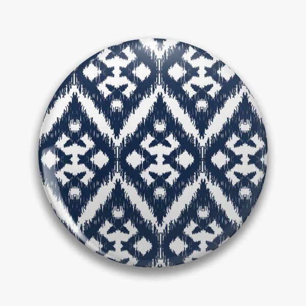 Item preview, Blue Ikat Harmony – Handwoven Pattern Inspired by Nature designed and sold by Line-Aura.