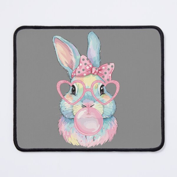 Item preview, Floral Bunny with glass designed and sold by The Retro Tee.