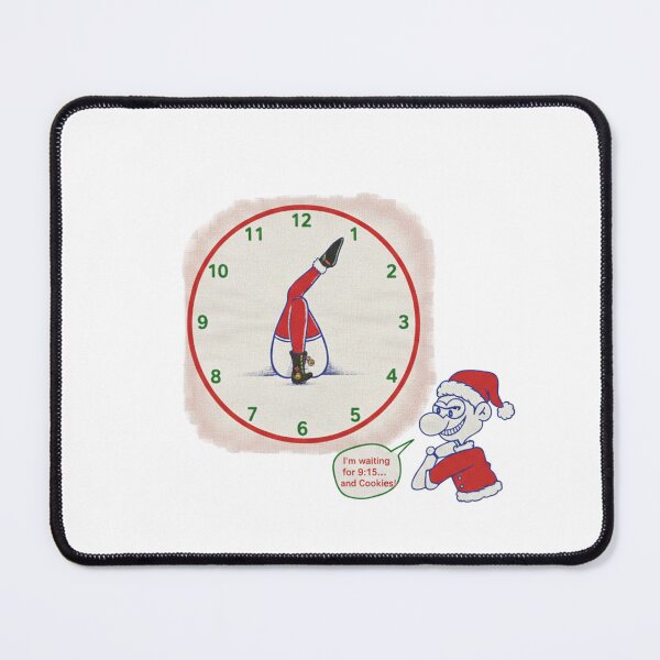 Item preview, Waiting for 9:15… and Cookies! – Funny Retro Santa Christmas Humor Shirt designed and sold by chuxiedesign.