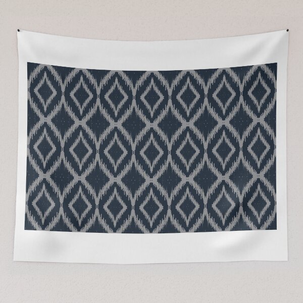 Item preview, Blue Ikat Harmony – Handwoven Pattern Inspired by Nature designed and sold by Line-Aura.
