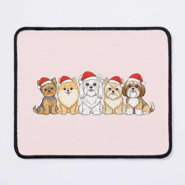 Item preview, Cute Mini Dogs Christmas - Santa Hats Design designed and sold by Heleniya.
