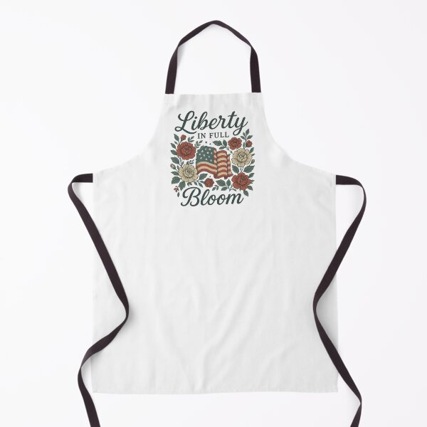 Item preview, Liberty in Full Bloom Vintage Americana Floral Flag Design designed and sold by TeesOnRosebud.