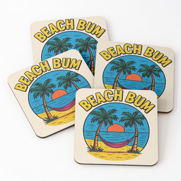 Item preview, Beach Bum – Comic Book Style Tropical Hammock Design designed and sold by LeatherbeardArt.