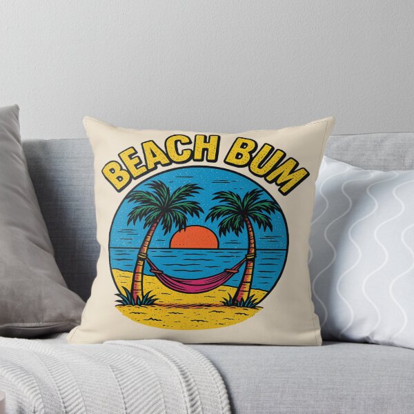 Item preview, Beach Bum – Comic Book Style Tropical Hammock Design designed and sold by LeatherbeardArt.