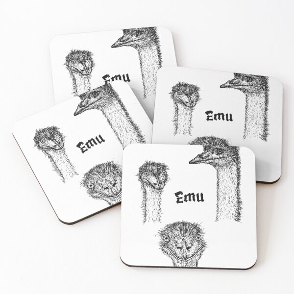 Item preview, Emu Portrait: Black and White Stipple Drawing designed and sold by wbhny.