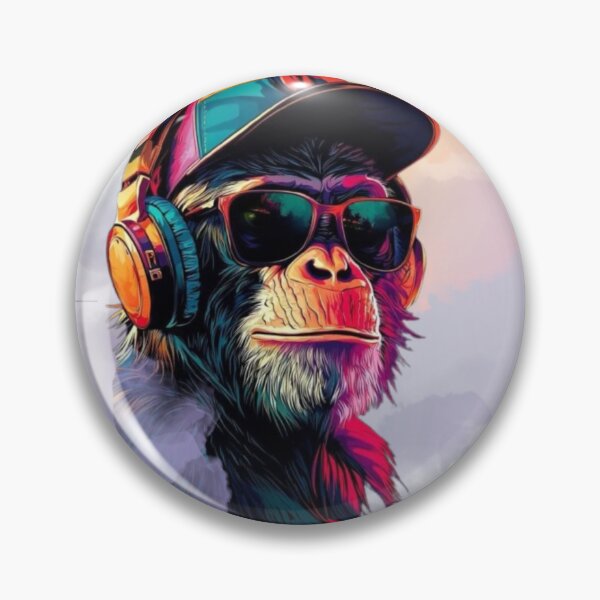 Item preview, Stay Cool Sound On – Funky Monkey Headphones Music Art T-Shirt designed and sold by Hussenb.