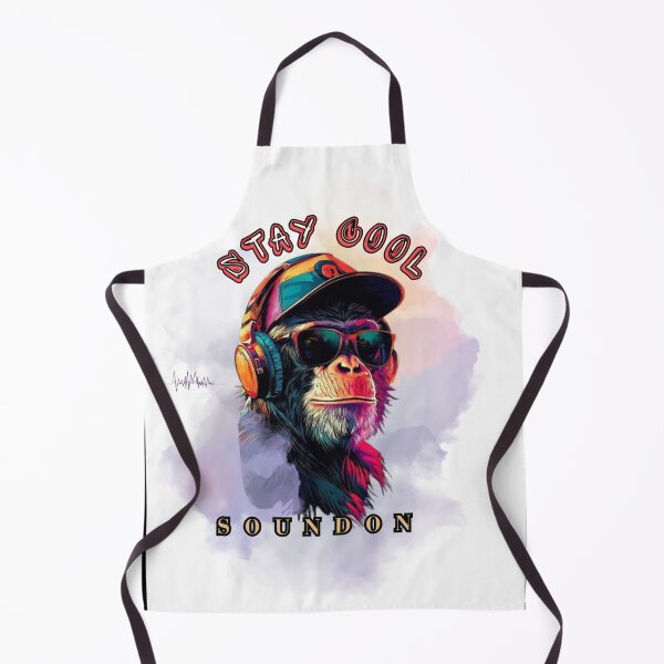 Item preview, Stay Cool Sound On – Funky Monkey Headphones Music Art T-Shirt designed and sold by Hussenb.