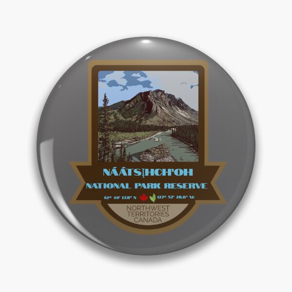 Item preview, Nááts’įhch’oh National Park Reserve Vintage Retro Sticker – Canada National Park Badge Design designed and sold by RouseDesigns.