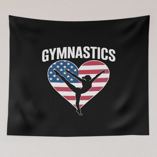 Item preview, Gymnastics Heart American Flag Elegant Balance Pose designed and sold by Rotasiin.