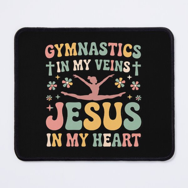 Item preview, Gymnastics In Veins Jesus In My Heart Groovy Gymnast Acrobat designed and sold by Rotasiin.