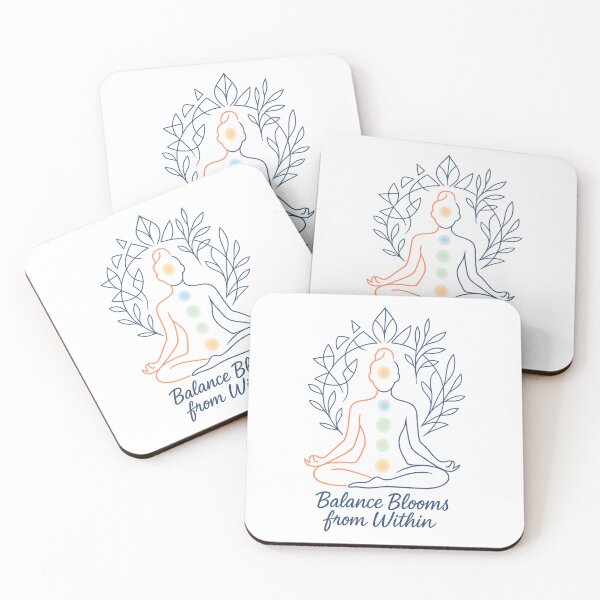 Item preview, Balance Blooms from Within – Chakra Meditation Yoga Art designed and sold by inkoutninja.