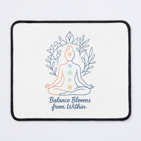 Item preview, Balance Blooms from Within – Chakra Meditation Yoga Art designed and sold by inkoutninja.