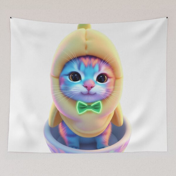 Item preview, Cute Cat in banana costume designed and sold by Firmansyahnw.