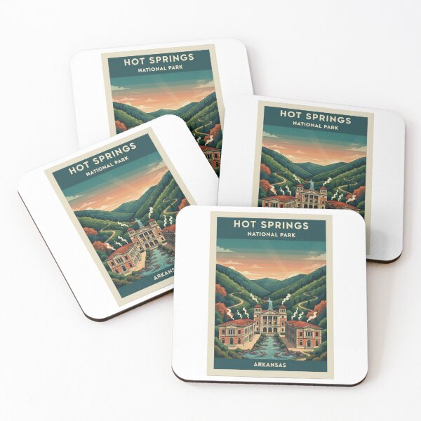 Item preview, Hot Springs National Park Vintage Scene designed and sold by SktchnStichART.