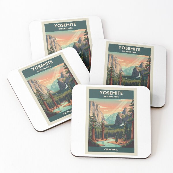 Item preview, Yosemite National Park Vintage Scene designed and sold by SktchnStichART.